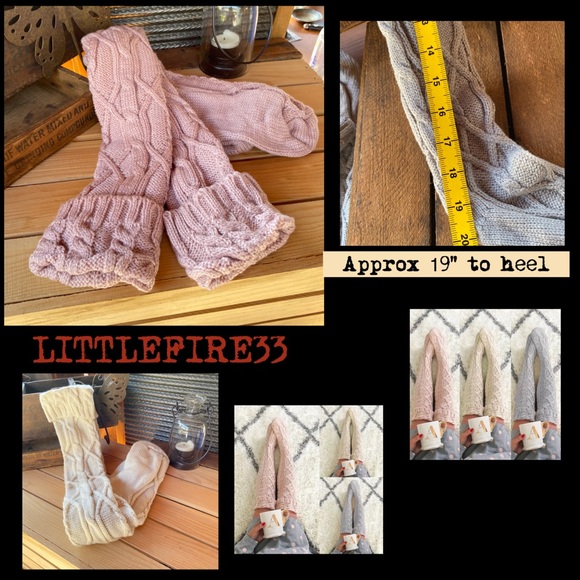 ✨SEXY CABLE KNIT OVER THE KNEE SOCKS 19” TO HEEL - Picture 11 of 11